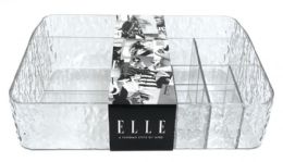 6 Pieces Elle Glacial Cosmetic Organizer 9.6 X 7.6 X 3.7 Inch - Organizer
