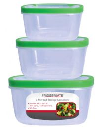 3pc Plastic Container Set 16oz