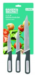 36 of 3 Pc Kitchen Knife Set W/ Tpr Handles