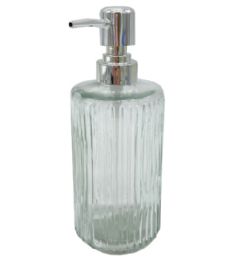 48 Pieces 400ml Striped Soap Dispensor 3.15x7.87in - Bath And Body