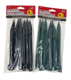 48 of 6pc Plastic Tent Pegs