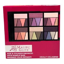 12 pieces Malibu Glitz 30 Shade Makeup Kit - Assorted Cosmetics