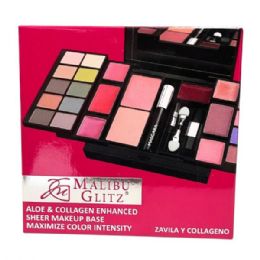 12 pieces Malibu Glitz 29 Shade Makeup Kit - Assorted Cosmetics
