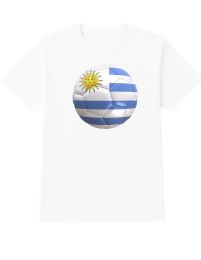 Unisex Cotton Soccer Printed T Shirt Uruguay Soccer Printed Tee Size Small