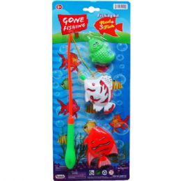 48 Pieces 12 Inch Fishing Rod W/fish - Toy Weapons
