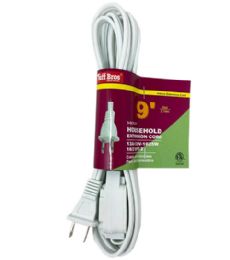 50 Pieces 9ft White Extension Cord - Wires