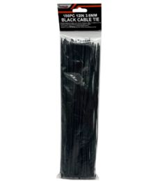 48 Pieces 100pc 12in 3.6mm Black Cable Tie - Cable wire