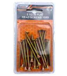 48 Pieces 2.5IN FLAT HEAD SCREWS 150G - Hardware Gear