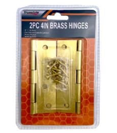 48 Pieces 2pc Brass Hinges 4in - Hardware Miscellaneous