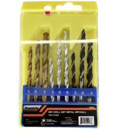 48 Pieces of 9pc Drill Set Metal Drywall Wood