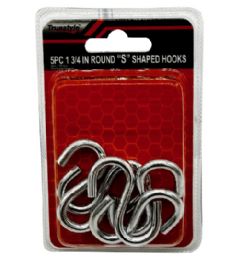 48 Pieces of 5pc 1.75 In Round S Shaped Hooks