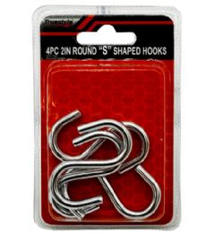 48 Pieces of 4PC 2IN ROUND S SHAPED HOOKS