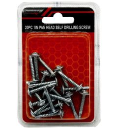 48 Pieces 20PC 1IN PAN HEAD SELF DRILLING SCREW - Hardware Miscellaneous