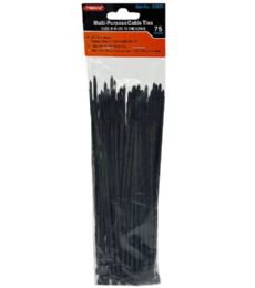 360 Pieces 75pc Cable Ties 8 In Black - Cable wire