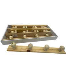 72 Pieces 4 Peg Wooden Rack - Hooks