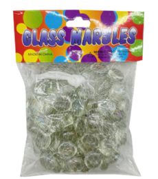 48 Pieces 48 Wholesale Clear Deco Flat Marbles 500g - Home Accessories