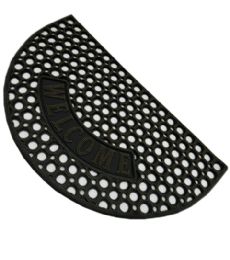 20 Pieces WELCOME RUBBER MAT 18 X 30 IN HALF CIRCLE - Mats