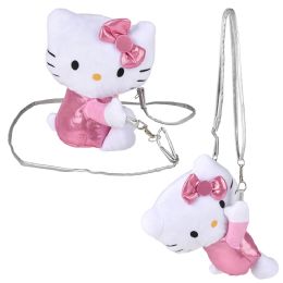 24 pieces Hello Kitty 10-inch Plush Hugger Crossbody - Draw String & Sling Packs