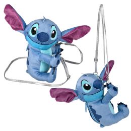 24 pieces Stitch 10-inch Plush Hugger Crossbody - Draw String & Sling Packs