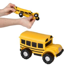72 pieces 4.5-inch Stretch And Squish School Bus 12ct - Slime & Squishees