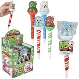 144 pieces 6.5-inch Sugar Squeezy Snowman Pens - Slime & Squishees