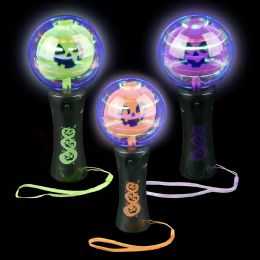 96 pieces 7.25-inch LighT-Up Jack O Lantern Magic Ball Wand - Light Up Toys