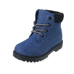 Wholesale Footwear Toddler's Boots Denim&sherpa