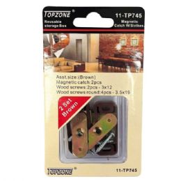 48 pieces Topzone 2 Set Brown Magnetic Catch With Strikes - Hardware Miscellaneous