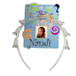 60 pieces Twist 'n' Clip Clear Headband With Purple Rhinestone - Headbands