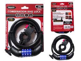 24 Pieces Combination Bike Lock With Bracket 4.92' - Biking