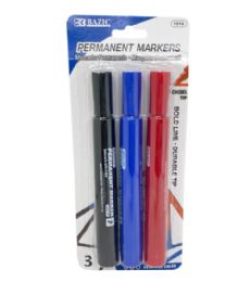 144 of Bazic Asst. Color Chisel Tip Jumbo Perma