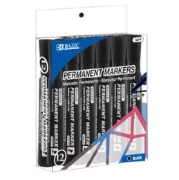72 of Bazic 12pc Black Chisel Tip Maker