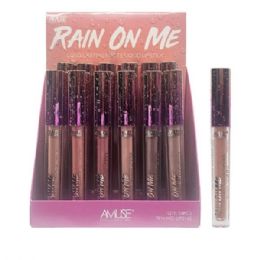 48 pieces Rain On Me Long Lasting Matte Lipstick In Countertop Display - Lip Gloss