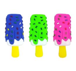 144 pieces Bp Vinyl Popsicle Toy 5.9in 3 Asst - Pet Toys