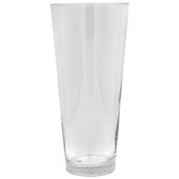 12 pieces Glass Clear Cone Vase 12x5.5 in - Glassware