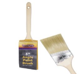 96 pieces Paint Pro Wooden Angle Paint Brush 3in - Brushes