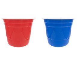 12 pieces Pm Party Bucket Double Wall Red & Blue - Buckets & Basins