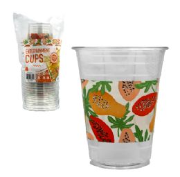 24 pieces Pm Plastic Tumbler Clear Papaya 16oz 20ct - Plastic Drinkware
