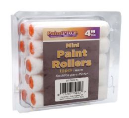 60 pieces Paint Pro Mini Paint Roller 10pk 4in - Brushes