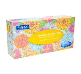 12 pieces Lucky Facial Tissue Flat Box 100ct - Tissues