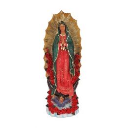 4 pieces Guadalupe Polyresin Figurine 15.75 Inches - Religious Decor