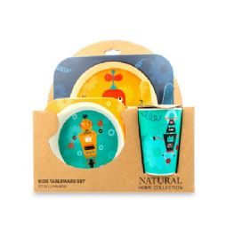 12 Pieces Nhc Kids Tableware 5pc Set Robot Eco - Baby Utensils