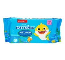 24 pieces Baby Shark Baby Wipes 60ct - Baby Beauty & Care Items