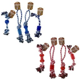 48 pieces Bp Cotton Pet Rope 4 Asst 2 Colors - Pet Toys