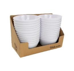 24 pieces Bh Melamine Bowl Sm  5.87in White Pdq - Kitchen Bowls