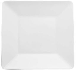 96 pieces Bh Melamine Salad Plate Sq 8in White - Plastic Bowls and Plates