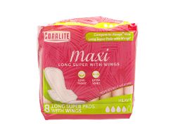 48 pieces Coralite Maxi Long Super Pad W Wings 8ct - Feminine Care