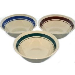 24 pieces Bh Banded Stoneware Bowl Asst 8in - Kitchen Bowls