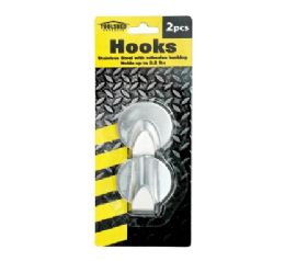 48 pieces Toolshed Hooks Ss Peel N Stick 2pc Set - Hooks
