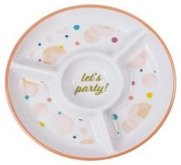 24 pieces Bh Melamine Tray Chip&dip 13in LtS-Party - Serving Trays